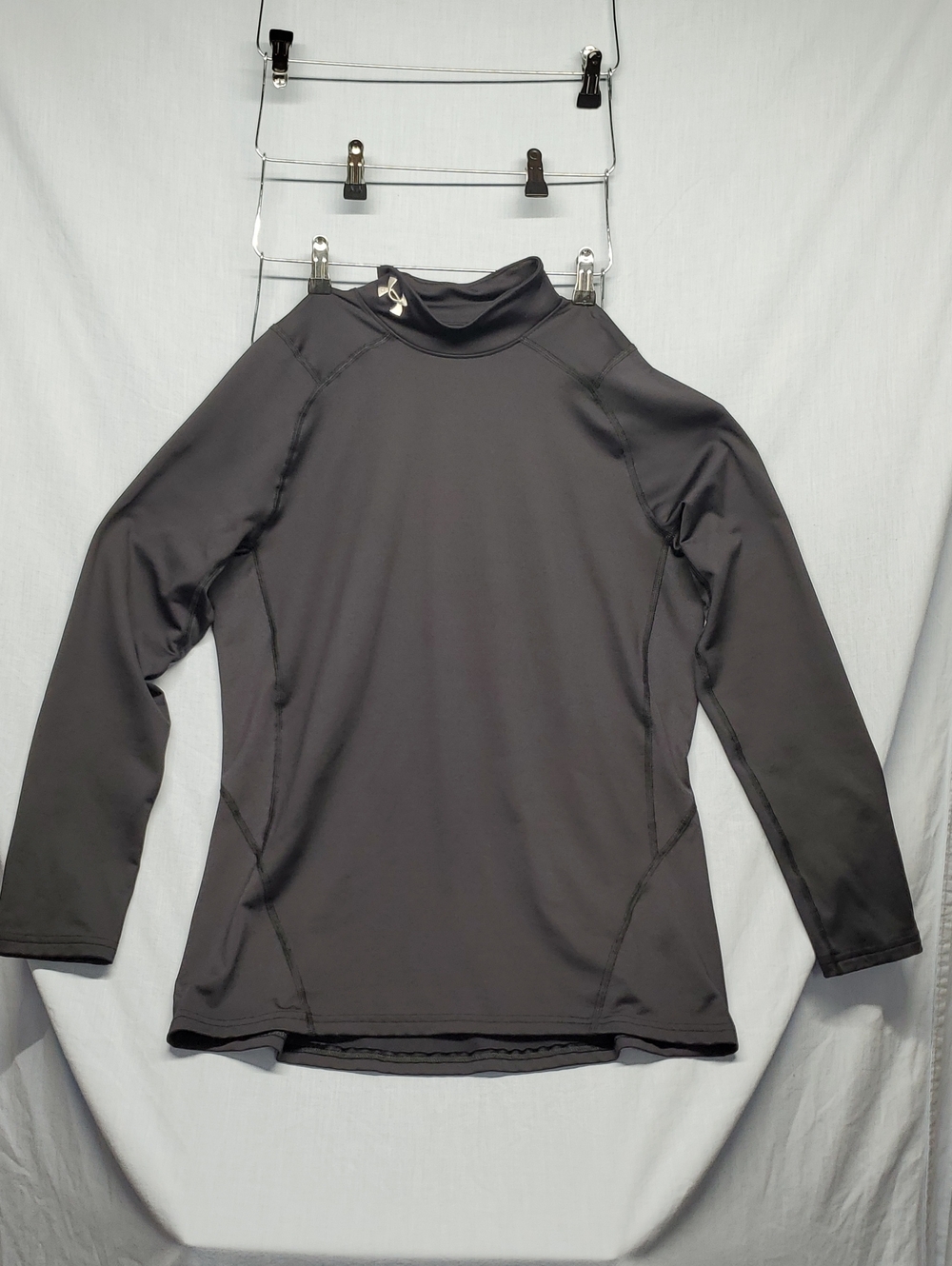 Under Armour Gray Long Sleeve Mock Neck Performance Shirt #245